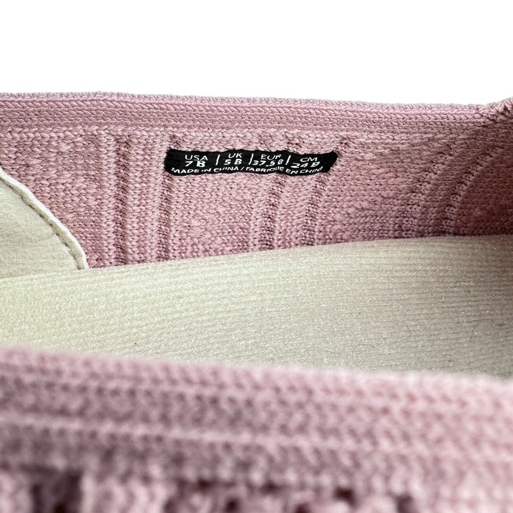 Spenco Women's Size 7 B Loafers Comfort Stretch Crochet Pink Knit‎ Shoes Slip-on - Picture 6 of 6
